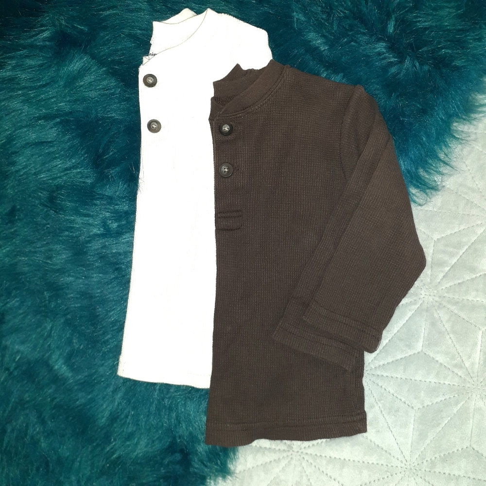 Little boys thermal long sleeve shirts sz 24 months